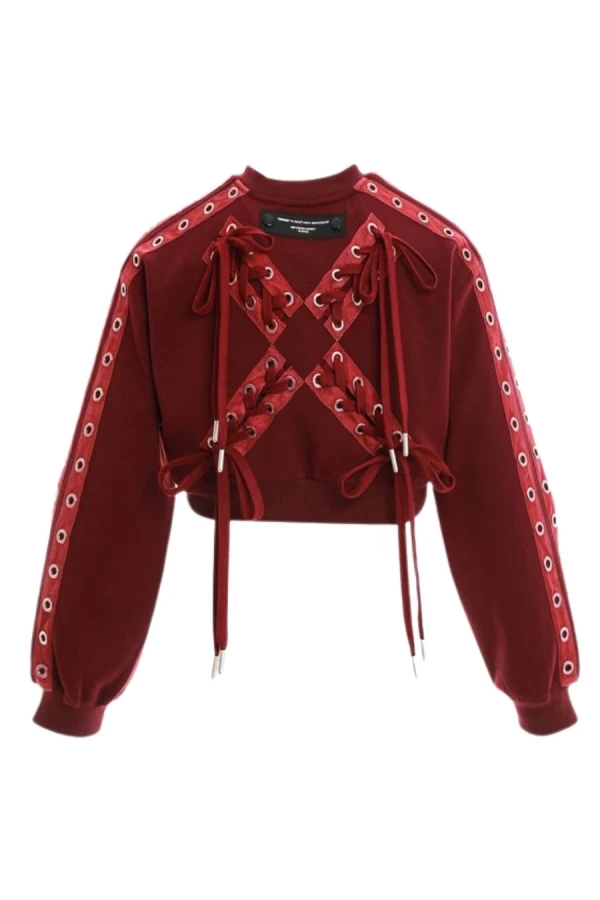 MOD WAVE MOVEMENT Φούτερ λαιμόκοψη MWM WOMEN CROPPED X CORDS SWEATSHIRT - MULTI