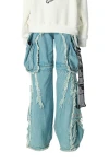 MOD WAVE MOVEMENT Παντελόνια MWM EXTREME ASSYMETRIC ZIPPERS CARGO PANTS - BLUE