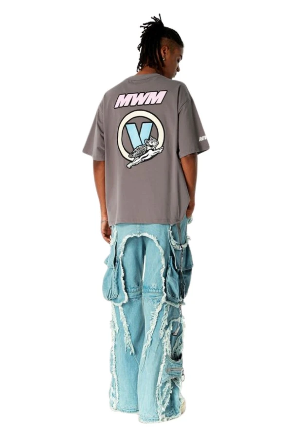MOD WAVE MOVEMENT Παντελόνια MWM EXTREME ASSYMETRIC ZIPPERS CARGO PANTS - BLUE