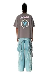 MOD WAVE MOVEMENT Παντελόνια MWM EXTREME ASSYMETRIC ZIPPERS CARGO PANTS - BLUE