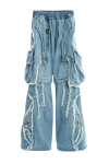 MOD WAVE MOVEMENT Παντελόνια MWM EXTREME ASSYMETRIC ZIPPERS CARGO PANTS - BLUE