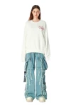 MOD WAVE MOVEMENT Παντελόνια MWM EXTREME ASSYMETRIC ZIPPERS CARGO PANTS - BLUE
