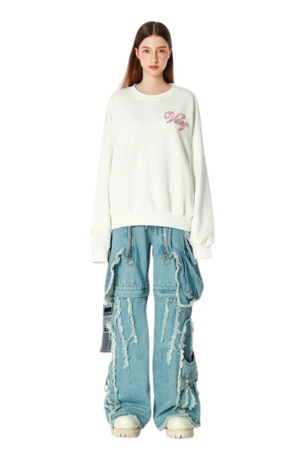 MOD WAVE MOVEMENT Παντελόνια MWM EXTREME ASSYMETRIC ZIPPERS CARGO PANTS - BLUE