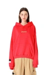 MOD WAVE MOVEMENT Φούτερ με Κουκούλα MWM TEDDY PATCH HOODIE - RED