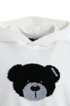 MOD WAVE MOVEMENT Φούτερ με Κουκούλα MWM WOMEN TEDDY MIKE BAG CROPPED HOODIE - WHITE