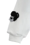 MOD WAVE MOVEMENT Φούτερ με Κουκούλα MWM WOMEN TEDDY MIKE BAG CROPPED HOODIE - WHITE
