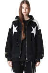 MOD WAVE MOVEMENT Ζακέτες MWM WINGS STARS ZIP-UP HOODIE - BLACK