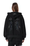 MOD WAVE MOVEMENT Ζακέτες MWM WINGS STARS ZIP-UP HOODIE - BLACK