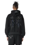 MOD WAVE MOVEMENT Ζακέτες MWM WINGS STARS ZIP-UP HOODIE - BLACK