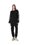 MOD WAVE MOVEMENT Φούτερ λαιμόκοψη MWM WINGS SEQUINS SWEATSHIRT - BLACK