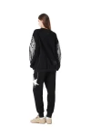 MOD WAVE MOVEMENT Φούτερ λαιμόκοψη MWM WINGS SEQUINS SWEATSHIRT - BLACK