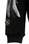 MOD WAVE MOVEMENT Φούτερ λαιμόκοψη MWM WINGS SEQUINS SWEATSHIRT - BLACK