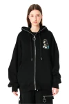 MOD WAVE MOVEMENT Ζακέτες MWM VANGUARD DOGS THINKER ZIP-UP HOODIE - BLACK