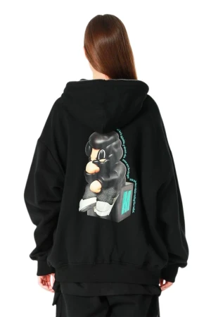 MOD WAVE MOVEMENT Ζακέτες MWM VANGUARD DOGS THINKER ZIP-UP HOODIE - BLACK