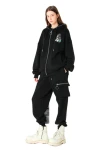 MOD WAVE MOVEMENT Ζακέτες MWM VANGUARD DOGS THINKER ZIP-UP HOODIE - BLACK