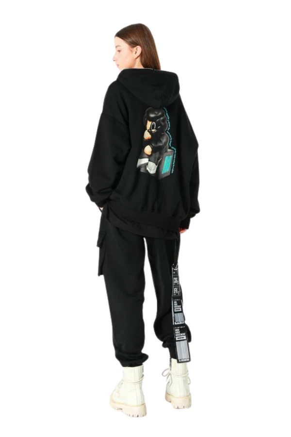 MOD WAVE MOVEMENT Ζακέτες MWM VANGUARD DOGS THINKER ZIP-UP HOODIE - BLACK