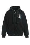 MOD WAVE MOVEMENT Ζακέτες MWM VANGUARD DOGS THINKER ZIP-UP HOODIE - BLACK