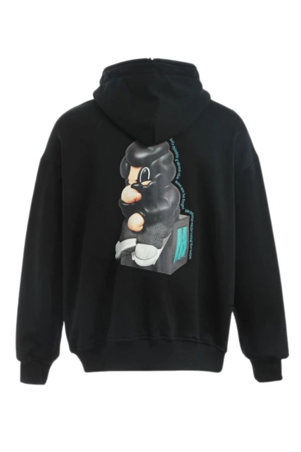 MOD WAVE MOVEMENT Ζακέτες MWM VANGUARD DOGS THINKER ZIP-UP HOODIE - BLACK