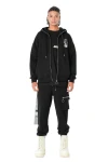 MOD WAVE MOVEMENT Ζακέτες MWM VANGUARD DOGS THINKER ZIP-UP HOODIE - BLACK