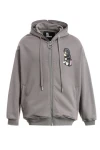 MOD WAVE MOVEMENT Ζακέτες MWM VANGUARD DOGS THINKER ZIP-UP HOODIE - GREY