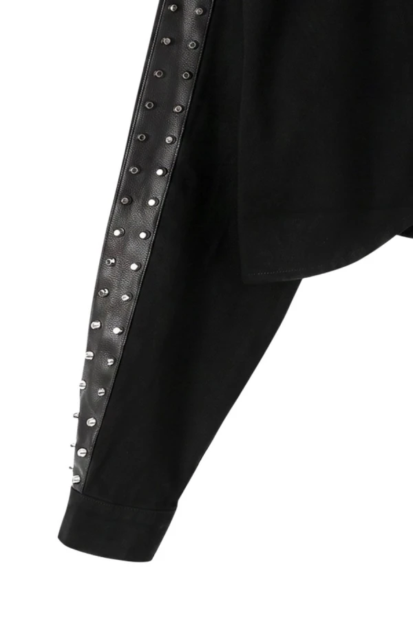 MOD WAVE MOVEMENT Πουκάμισα MWM WOMENS CROPPED ASYMETTRIC SHIRT - BLACK