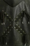 MOD WAVE MOVEMENT Μπουφάν MWM LEATHER X CORDS HOODIE JACKET - GREEN