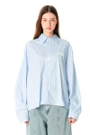 MOD WAVE MOVEMENT Πουκάμισα MWM UNISEX TEDDY CANVA PATCHES CROPPED SHIRT - BLUE