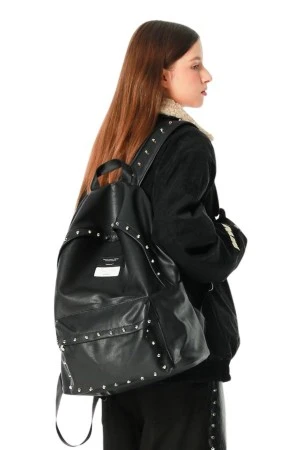 MOD WAVE MOVEMENT Σακίδια πλάτης - Backpacks MWM STUDDED LEATHER BACKPACK - BLACK