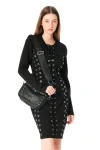 MOD WAVE MOVEMENT Τσάντες MWM STUDDED LEATHER SMALL BAG - BLACK