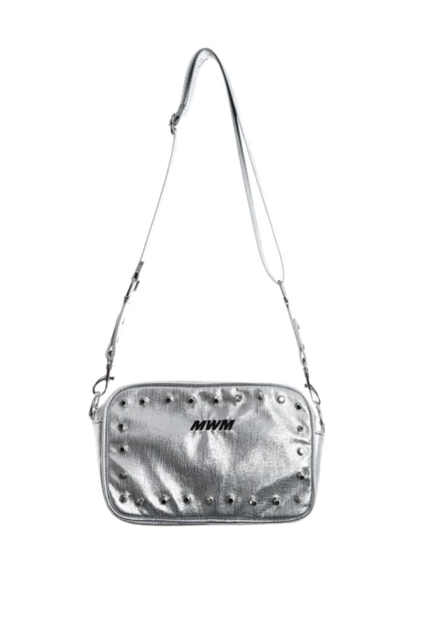 MOD WAVE MOVEMENT Τσάντες MWM STUDDED LEATHER SMALL BAG - SILVER
