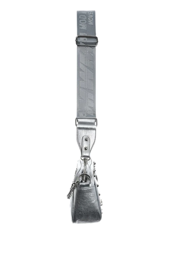 MOD WAVE MOVEMENT Τσάντες MWM STUDDED LEATHER SMALL BAG - SILVER