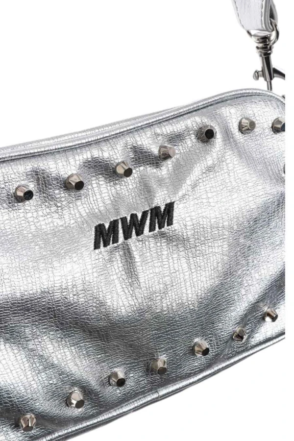 MOD WAVE MOVEMENT Τσάντες MWM STUDDED LEATHER SMALL BAG - SILVER