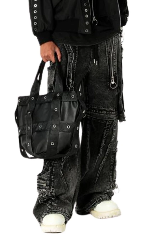 MOD WAVE MOVEMENT Τσάντες MWM STUDDED TAPES BAG - BLACK