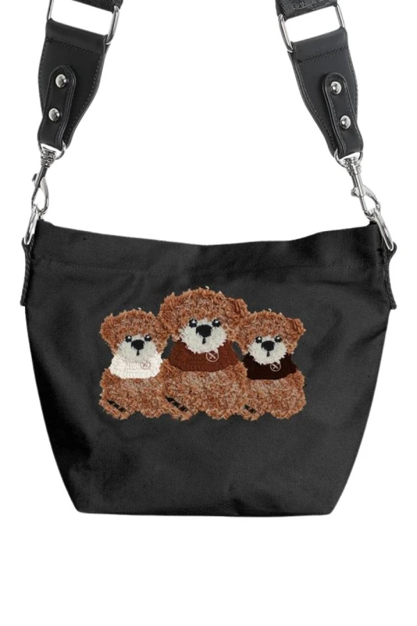 MOD WAVE MOVEMENT Τσάντες MWM TEDDY SMALL HANDBAG - BLACK