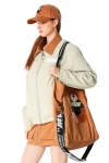 MOD WAVE MOVEMENT Τσάντες MWM TEDDY CANVAS PATCH TOTEBAG - CAMEL
