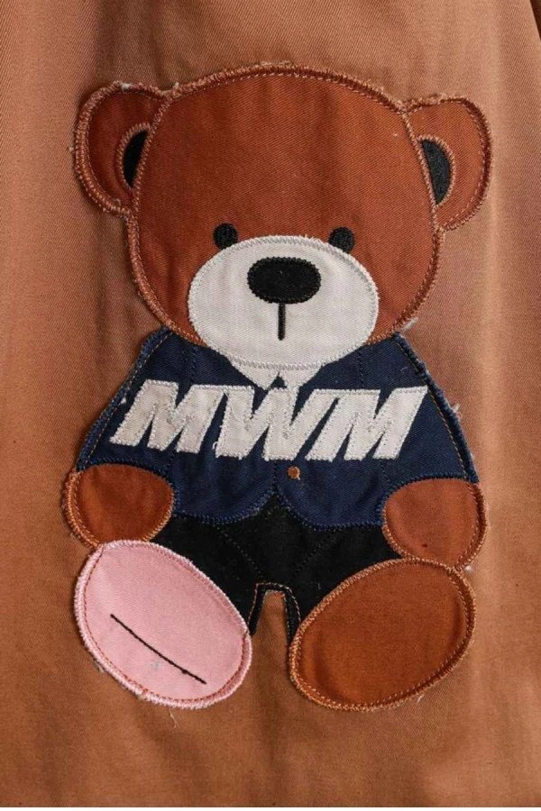 MOD WAVE MOVEMENT Τσάντες MWM TEDDY CANVAS PATCH TOTEBAG - CAMEL
