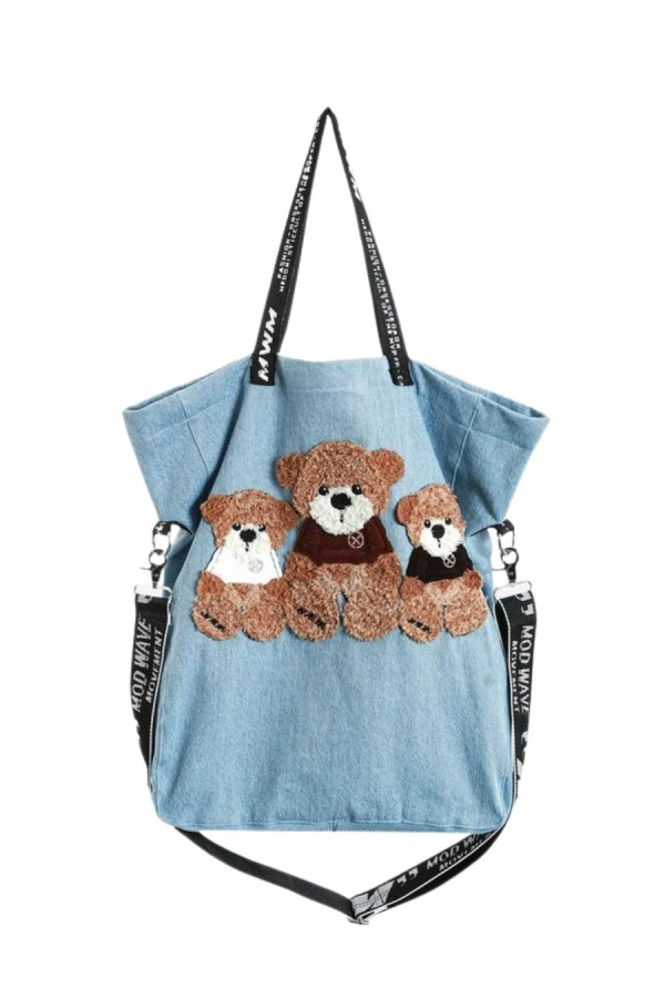 MOD WAVE MOVEMENT Τσάντες MWM TEDDY DENIM TOTEBAG - BLUE