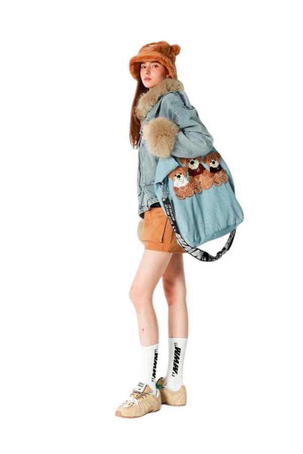 MOD WAVE MOVEMENT Τσάντες MWM TEDDY DENIM TOTEBAG - BLUE