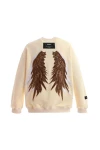 MOD WAVE MOVEMENT Φούτερ λαιμόκοψη MWM WINGS STARS SWEATSHIRT - BEIGE