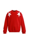 MOD WAVE MOVEMENT Φούτερ λαιμόκοψη MWM WINGS STARS SWEATSHIRT - RED