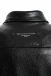 MOD WAVE MOVEMENT Μπουφάν MWM LEATHER FUNNEL NECK PERFECTO JACKET - BLACK