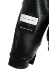 MOD WAVE MOVEMENT Μπουφάν MWM LEATHER FUNNEL NECK PERFECTO JACKET - BLACK