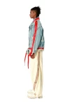 MOD WAVE MOVEMENT Μπουφάν MWM CROPPED DENIM STRAPS JACKET - BLUE