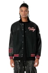 MOD WAVE MOVEMENT Μπουφάν MWM VANGUARD DOGS LEATHER VDOG BOMBER JACKET - BLACK