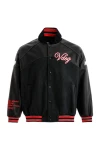 MOD WAVE MOVEMENT Μπουφάν MWM VANGUARD DOGS LEATHER VDOG BOMBER JACKET - BLACK