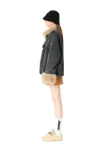 MOD WAVE MOVEMENT Μπουφάν MWM WOMEN TEDDY FUR DENIM JACKET - BLACK