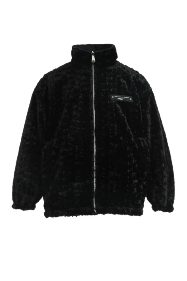 MOD WAVE MOVEMENT Μπουφάν MWM TEDDY MIKE BAG REVERSIBLE FUR JACKET - BLACK
