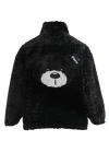MOD WAVE MOVEMENT Μπουφάν MWM TEDDY MIKE BAG REVERSIBLE FUR JACKET - BLACK
