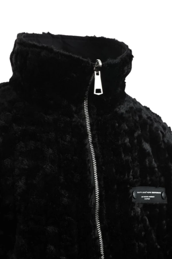 MOD WAVE MOVEMENT Μπουφάν MWM TEDDY MIKE BAG REVERSIBLE FUR JACKET - BLACK