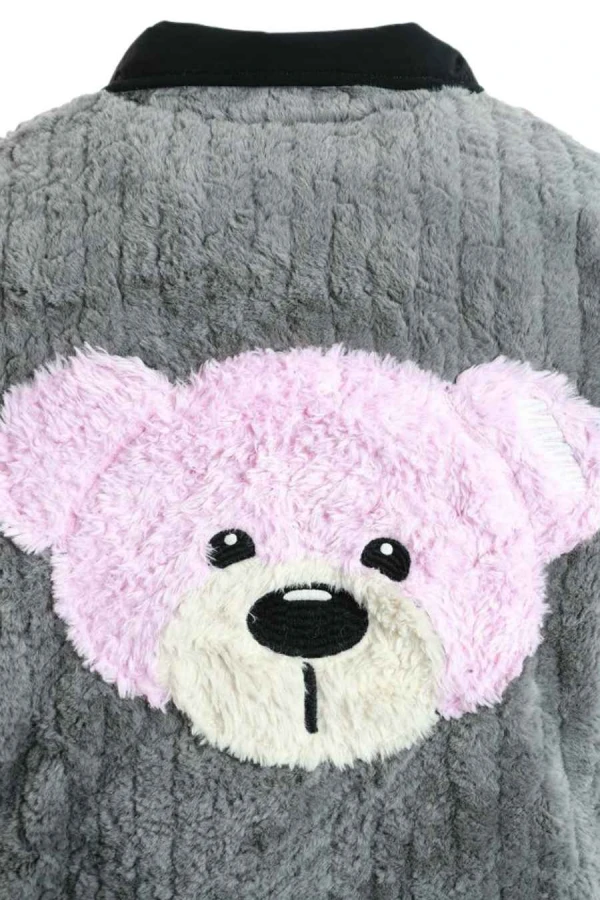 MOD WAVE MOVEMENT Μπουφάν MWM TEDDY MIKE BAG REVERSIBLE FUR JACKET - GREY